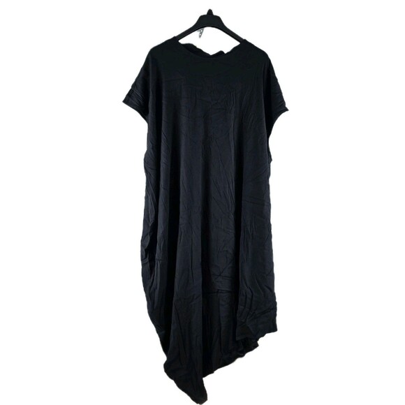 Universal Standard Geneva Dress Black Fits 34–36 (Tagged 3XL) Asymmetric Drape - Picture 5 of 12
